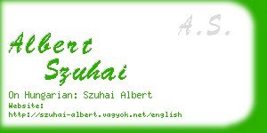 albert szuhai business card